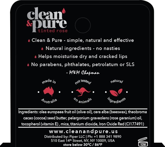 Lip Balm 4-Pack (Tinted Rose) | Lip Care Set With 100% All Natural Beeswax | Vitamin E Oil | Flavored Lip Balm for Dry, Chapped Lips | Made in Australia…-Velvo Beauty