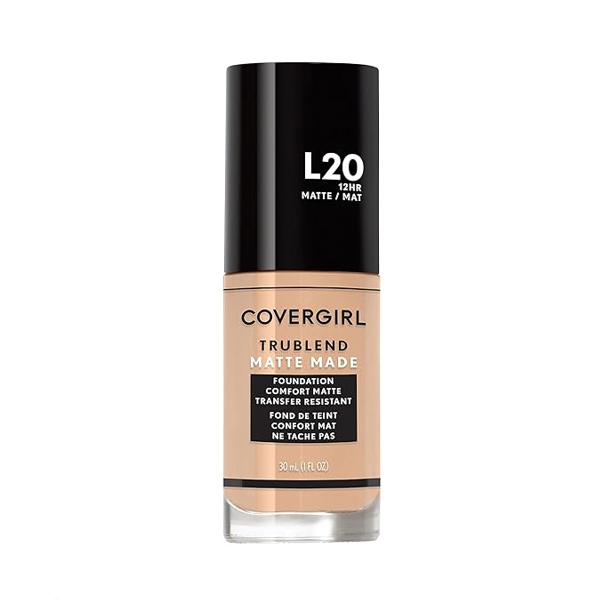 COVERGIRL TruBlend Matte Made Liquid Foundation, Light Ivory , 1 Fl Oz (Pack of 1)-Velvo Beauty