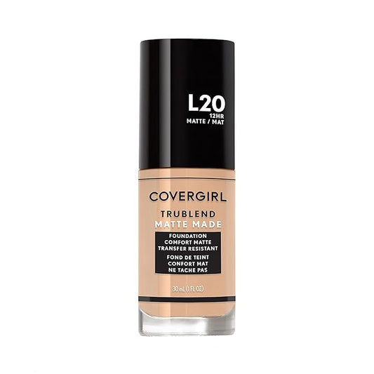 COVERGIRL TruBlend Matte Made Liquid Foundation, Light Ivory , 1 Fl Oz (Pack of 1)-Velvo Beauty