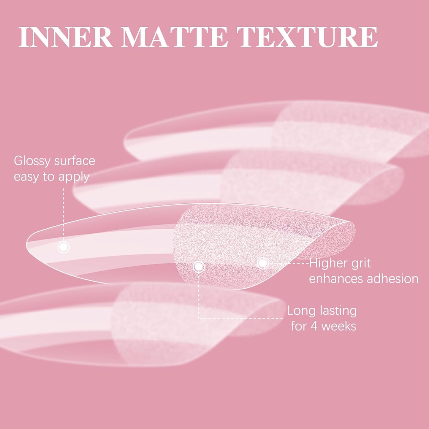 Medium Almond Nail Tips, SSWSBYKE 300pcs Soft Gel Nail Tips for Full Cover Pre-Shaped Acrylic Fake Nails Tips 15 Sizes Half Matte Press On Nails for Extension Home DIY Salon-Velvo Beauty