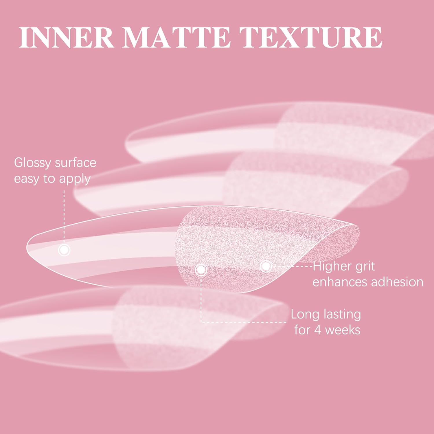 Medium Almond Nail Tips, SSWSBYKE 300pcs Soft Gel Nail Tips for Full Cover Pre-Shaped Acrylic Fake Nails Tips 15 Sizes Half Matte Press On Nails for Extension Home DIY Salon-Velvo Beauty