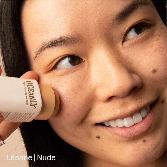 ATTITUDE Oceanly Light Coverage Face Tinted Oil Stick, EWG Verified, Titanium Dioxide-Free, Vegan & Cruelty-Free Tinted Moisturizer, Plastic-Free, Nude, 0.42 Ounces-Velvo Beauty