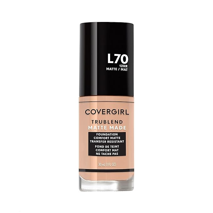 COVERGIRL TruBlend Matte Made Liquid Foundation, Natural Ivory, 1 Fl Oz (Pack of 1)-Velvo Beauty