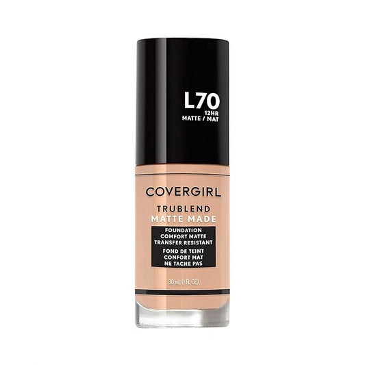 COVERGIRL TruBlend Matte Made Liquid Foundation, Natural Ivory, 1 Fl Oz (Pack of 1)-Velvo Beauty