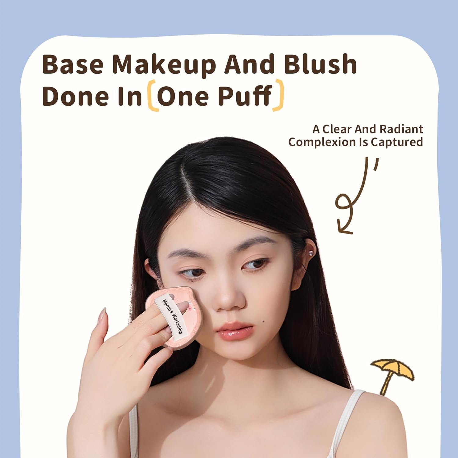 Sleepy Pig Puffs, Makeup Sponges Set, Dry&Wet Dual-Use Foundation Sponge - Hydrophilic Polyurethane, Expands 1.3x When Wet for Cream Foundation/Liquid Blush/Highlighter,2pcs Puffs & Storage Case-Velvo Beauty