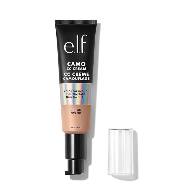 e.l.f. Camo CC Cream, Color Correcting Medium-To-Full Coverage Foundation with SPF 30, Light 280 N, 1.05 Oz (30g)-Velvo Beauty