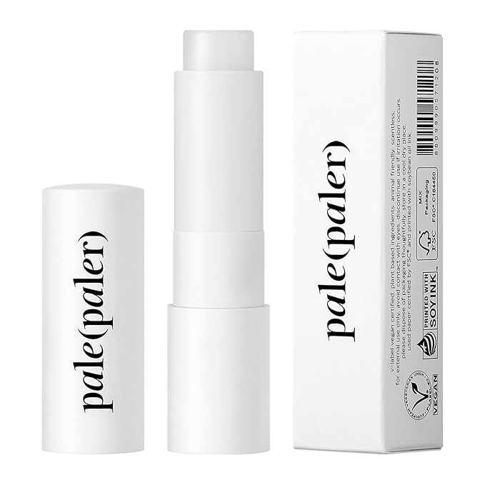Nourishing Vegan Lip Balm, Unscented Lip Balm with Shea Butter and Plant-Based Oil, Non-Sticky Lip Balm with a Melting Texture, 0.13 oz. (#Pale (Clear))-Velvo Beauty
