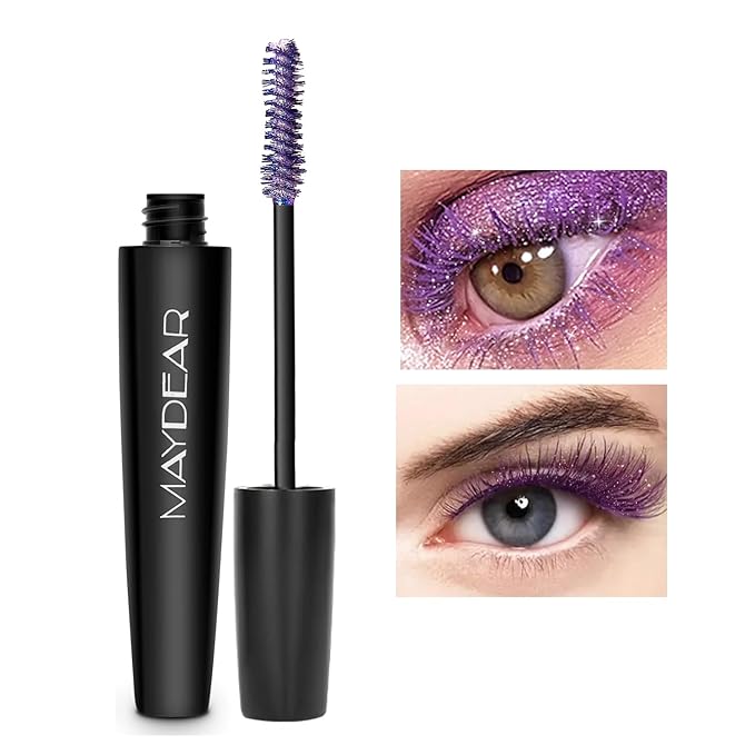 Maydear Chameleon Mascara Color-Changing Mascara for Eyelashes, Multichrome Glitter Lash Makeup, Long-Lasting, Smudge-Proof, Eye-Catching Look for Day & Night-Velvo Beauty