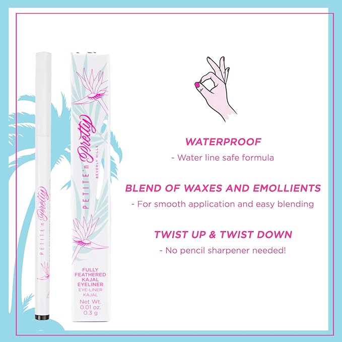 Petite 'n Pretty Eye Makeup Set for Kids - Makeup for Tweens & Teens - Fully Feathered Volumizing Mascara, Eyeliner, Made in the USA, w/Gift Bag-Velvo Beauty