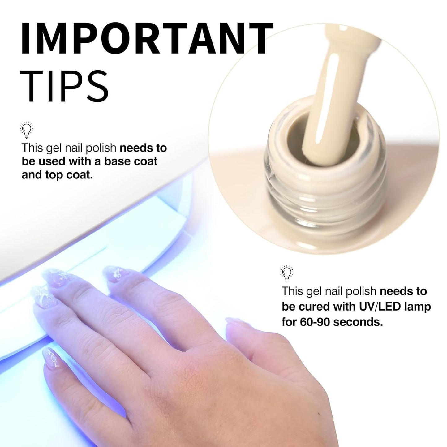 CANNI Nude Color Gel Polish, 1Pcs Albescent White Nude High Gloss Soak Off U V Gel Nail French Nail Manicure Salon DIY-Velvo Beauty