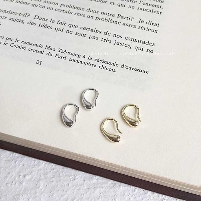 Vintage Water Drop Earrings Gold Teardrop Earrings Tiny Droplet Earrings Minimalist Everyday Earrings Jewelry for Women and Girls-Velvo Beauty