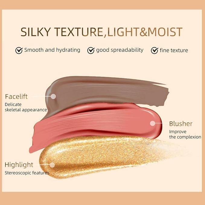 Liquid Blush Beauty Wand, Cream Blush Stick,Face Concealer Contouring Shaping,Long Lasting & Smooth Natural Matte Finish,with Cushion Applicator Attached Easy to Blend.(02# Peach Pink)-Velvo Beauty