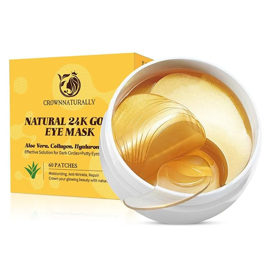 Under Eye Patches with Aloe Vera Natural for Dark Circles and Puffiness, Hyaluronic Acid Eye Mask 60 Pieces Moisturizing Skin Care for Anti-Wrinkle-Velvo Beauty