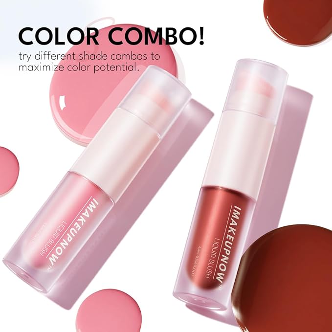 Liquid Cream Blush Stick Makeup for Cheeks | Build-in Brush - Application & Blending in One #L002 + #L003-Velvo Beauty