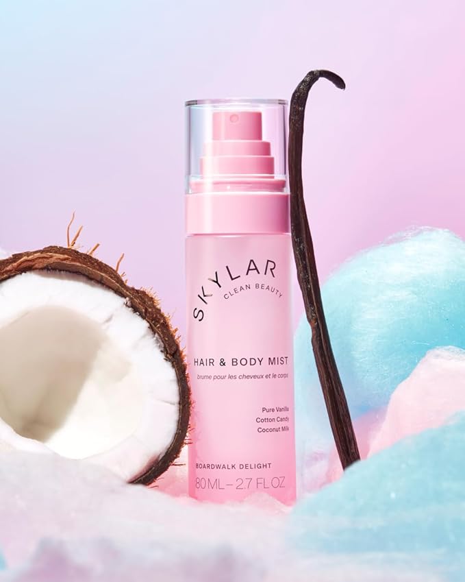 Skylar Boardwalk Delight Hair & Body Mist | Hypoallergenic & Clean Fragrance | Vegan, Cruelty Free, and Safe For Sensitive Skin | 80 ML, 2.7 Fl Oz-Velvo Beauty