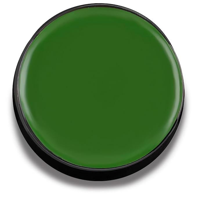 Mehron Makeup Color Cups | Stage, Foundation, Face Paint, Body Paint, Halloween | Face Paint Makeup | Greasepaint .5 oz (14 g) (Green)-Velvo Beauty