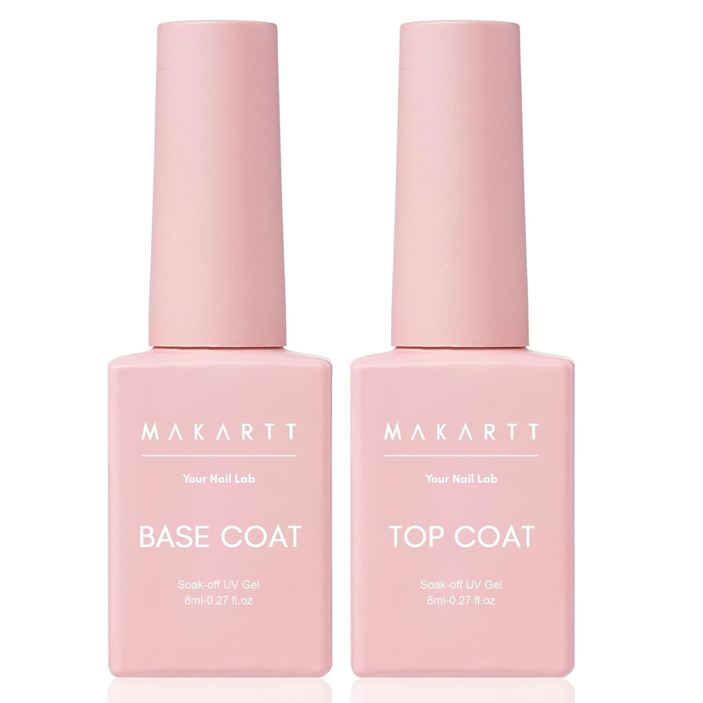 Makartt Gel Top Coat and Base Coat Kit: Clear Gloss Shiny No Wipe Stain Resistant General Top Coat Nail Polish UV and Primer for Acrylic Nails Dip Powder Gel Nail Polish Beauty Gift-Velvo Beauty