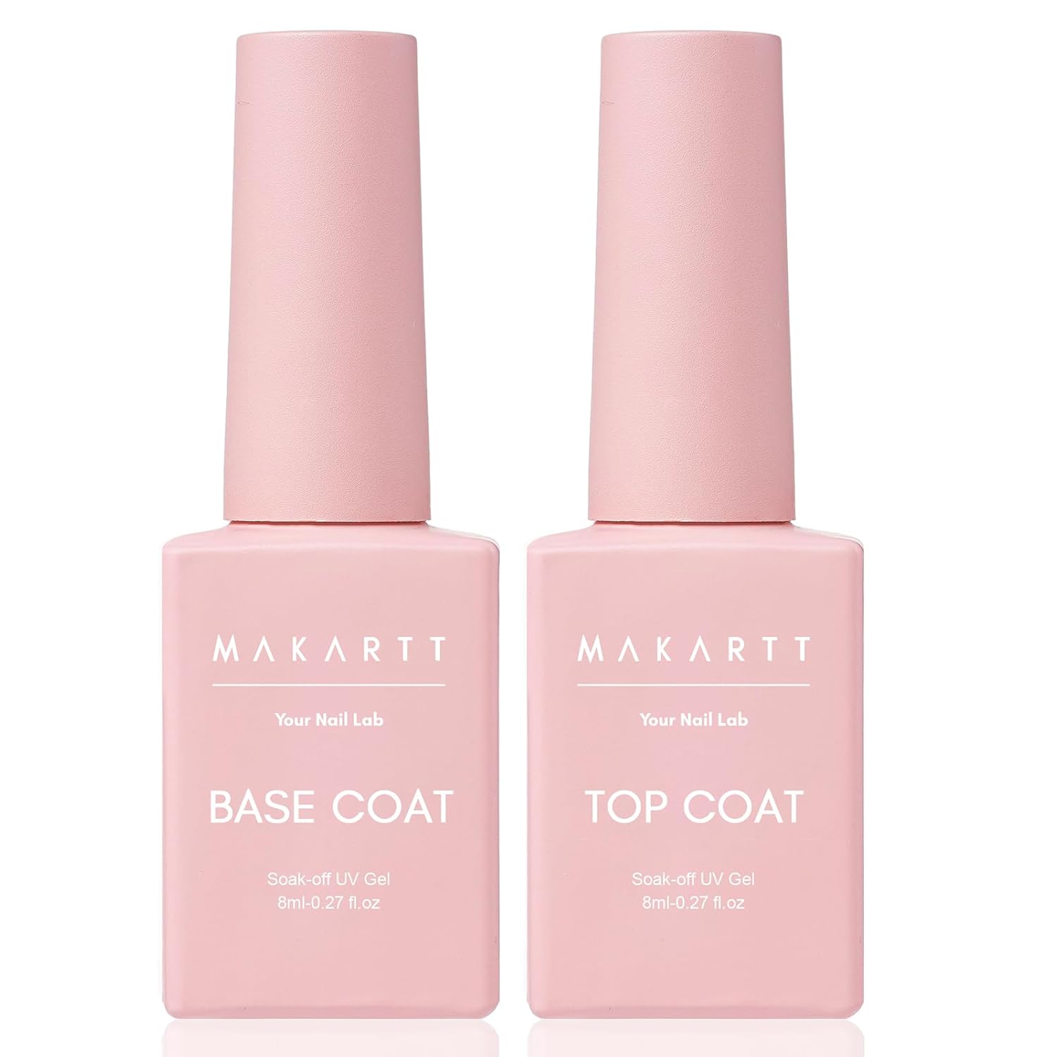 Makartt Gel Top Coat and Base Coat Kit: Clear Gloss Shiny No Wipe Stain Resistant General Top Coat Nail Polish UV and Primer for Acrylic Nails Dip Powder Gel Nail Polish Beauty Gift-Velvo Beauty