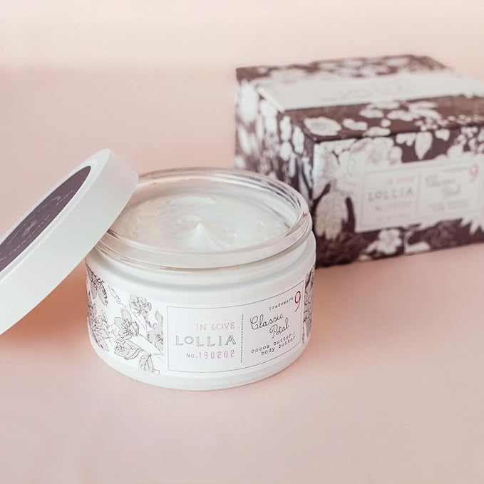 LOLLIA In Love Body Butter, 5.5 oz. - Classic Petal Fragrance - Shea Butter & Cocoa Butter, Body Lotion for Women, Hydrating & Smooth Body Moisturizer-Velvo Beauty