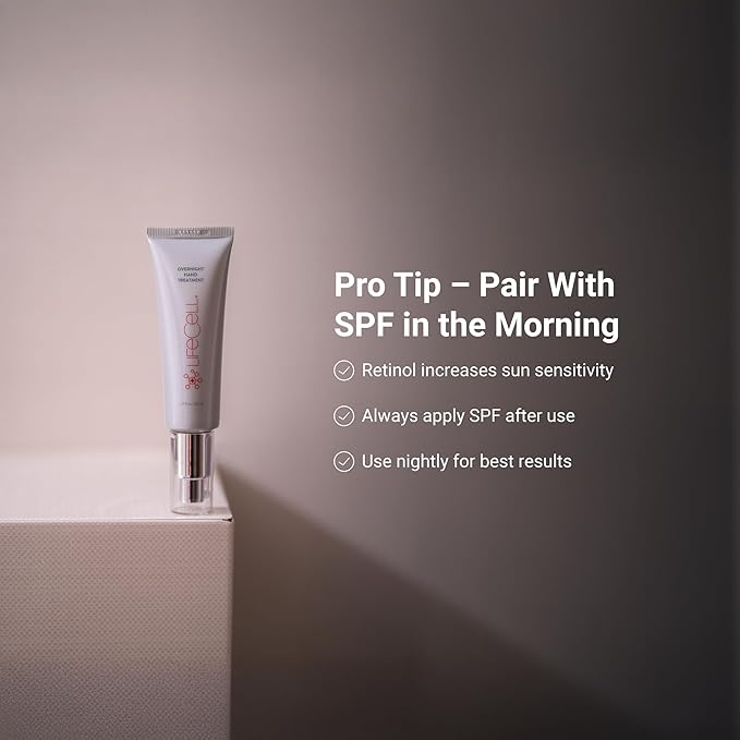 LifeCell Retinol + Vitamin C Overnight Hand Treatment – Anti-Aging Hand Cream for Dark Spots, Wrinkles & Dry Skin – Moisturizing Night Repair with Argan Oil – 1.7oz-Velvo Beauty