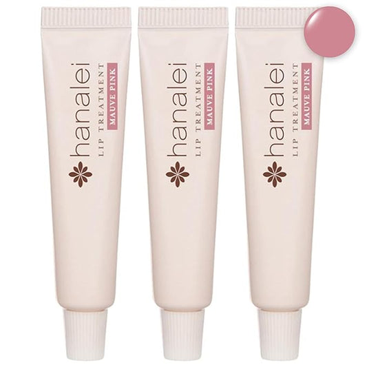 Hanalei Hydrating Lip Treatment Balm – Cruelty-Free, Paraben-Free Moisturizer for Severely Dry, Chapped Lips – Kukui Oil, Shea Butter & Grapeseed Oil –Mauve Pink Tint, Travel-Size 3-Pack (5g X 3)-Velvo Beauty