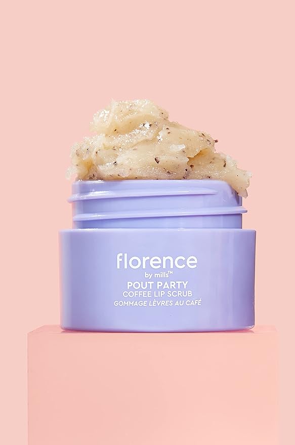 florence by mills Pout Party Coffee Lip Scrub, 0.52 oz/ 15g-Velvo Beauty