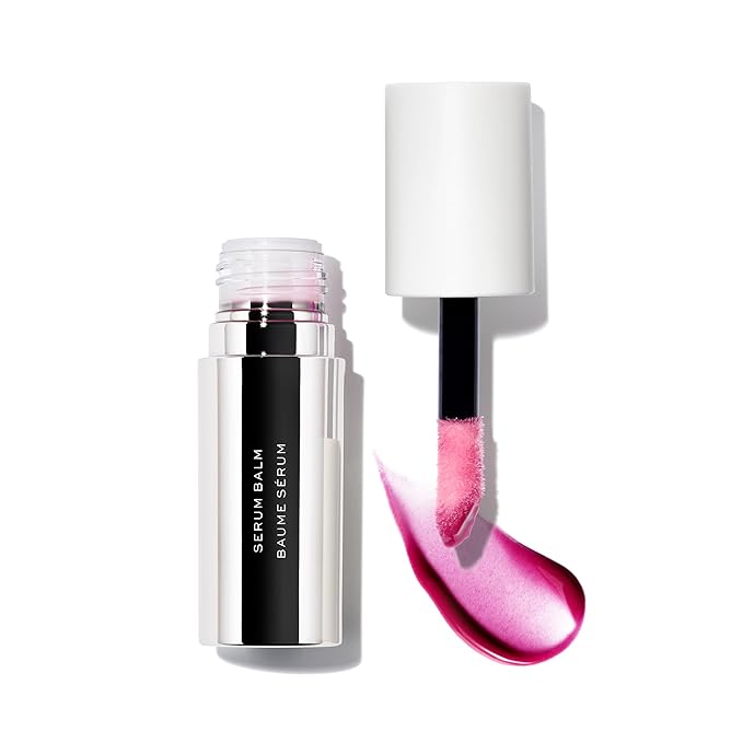 MAKE Serum Balm – Hydrating Lip Oil Treatment – Softening, Smoothing and Plumping Lip Cream – All Day Comfort, Gloss and Shine, Lilac Layer 0.15 Oz-Velvo Beauty