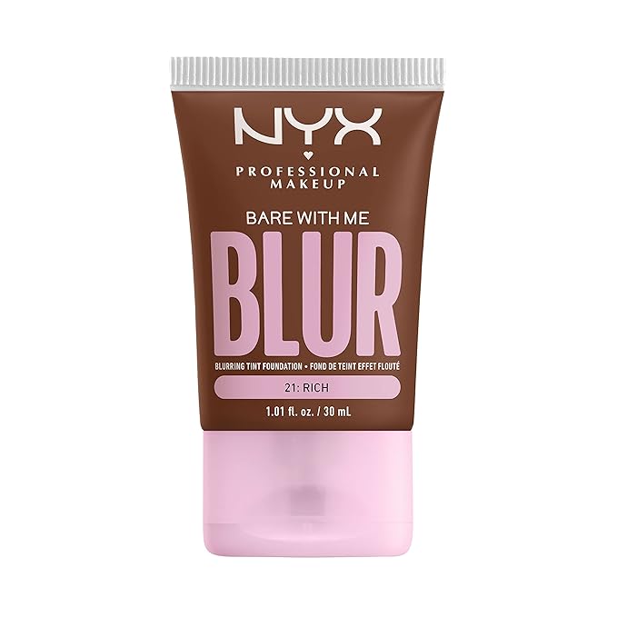 NYX PROFESSIONAL MAKEUP Bare With Me Blur Skin Tint Foundation Make Up with Matcha, Glycerin & Niacinamide - Rich-Velvo Beauty