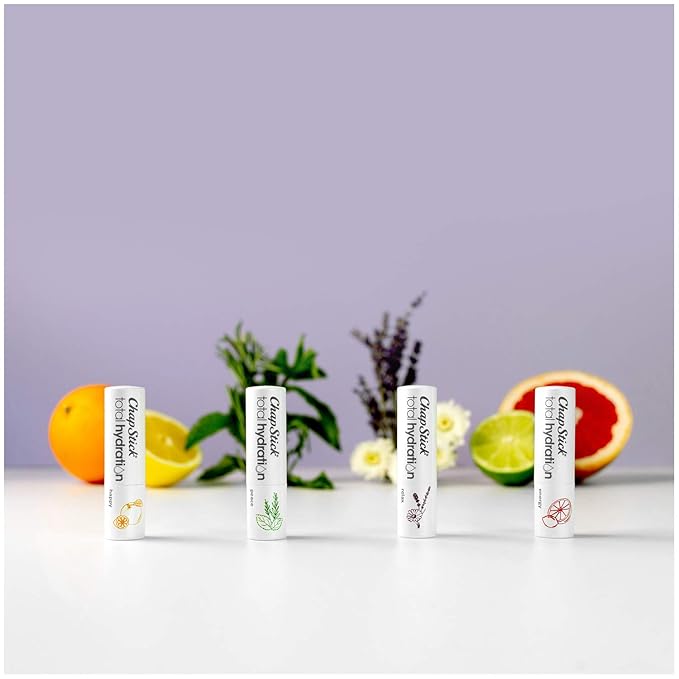 ChapStick Total Hydration Essential Oils Peace Lip Balm, Rosemary + Peppermint Lip Balm Tube, Lip Care - 0.12 Oz-Velvo Beauty