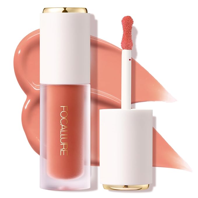FOCALLURE Silky Cream Liquid Blush,Leaving a Matte Dewy Makeup Look,Easy to Apply and Create a Natural Flush,Long Lasting and Lightweight Cheek Blush Face Makeup,WILD ONE-Velvo Beauty