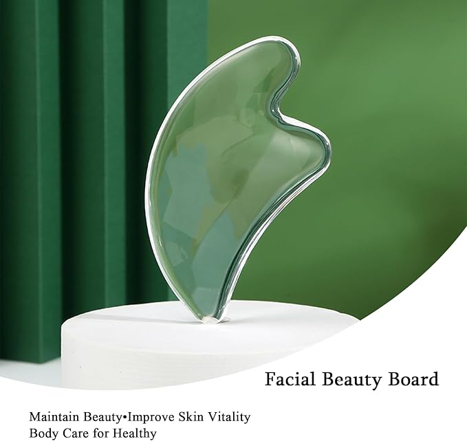 Transparent Gua Sha Facial Tools Natural Resin Face Massage Tool, Body Gua Sha Lymphatic Drainage Massager Fascia Blaster for Cellulite Remove Skin Care, Relieve Muscle Tension and Jawline Sculpting-Velvo Beauty