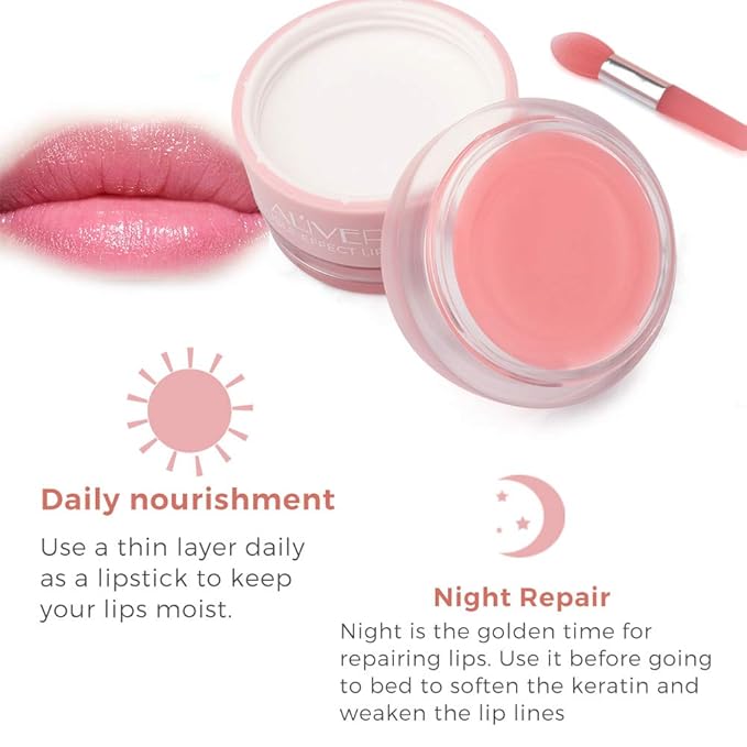 Lip sleeping Mask Exfoliator & Moisturizer Double Effect Lip Scrubs Overnight/Day for Dry Treatment Care, Cracked Lips, Peeling Lip Primer, Lip Repair Balm - Strawberry Lip Mask-Velvo Beauty