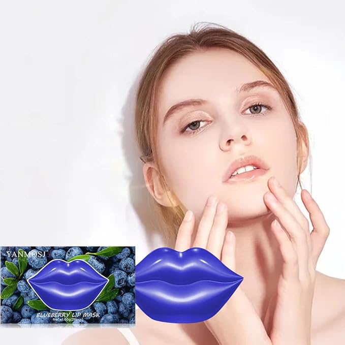 20Pcs Moisturizing Lip Mask, Lip Sleep Mask Reduces Lip Lines and Restores Moisture, Lip Mask Effectively Nourishes the Lip Skin, Gel Treatment Lip Masks Plumping Lips Mask Lip Care Products (Purple)-Velvo Beauty