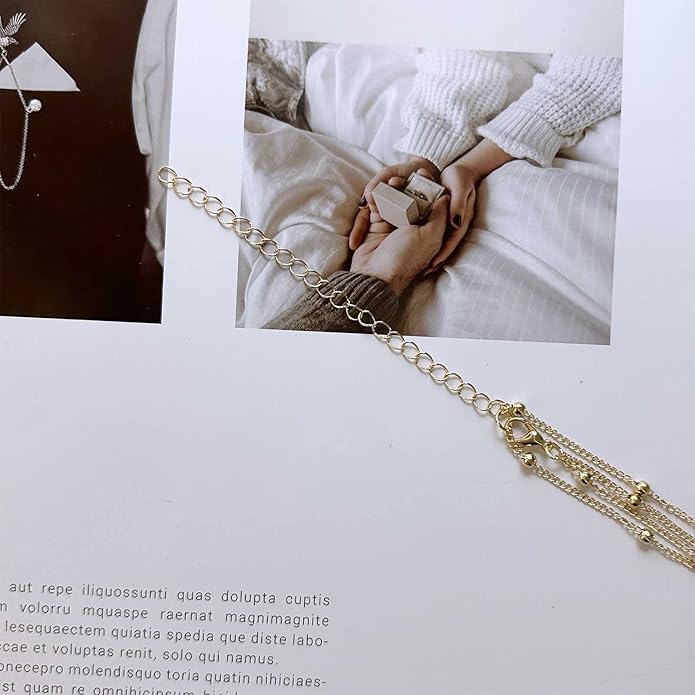 Layered Teardrop Pendant Necklace Teardrop Natural Stone Necklace Teardrop Gemstone Necklace Chain White Teardrop Necklace Choker Gold Satellite Chain Necklace Jewelry for Women and Girls-Velvo Beauty