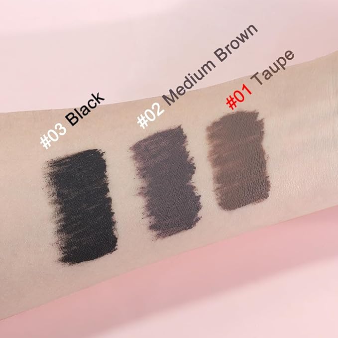 evpct 2-in-1 Tinted Brow Gel & Clear Brow Setting Glue Eyebrow Gel Kit - Strong Hold 24HR Waterproof Smudgeproof Eyebrow Makeup for Natural Soft Full Brows, Brows Enhancer Mascara Makeup - Taupe-Velvo Beauty