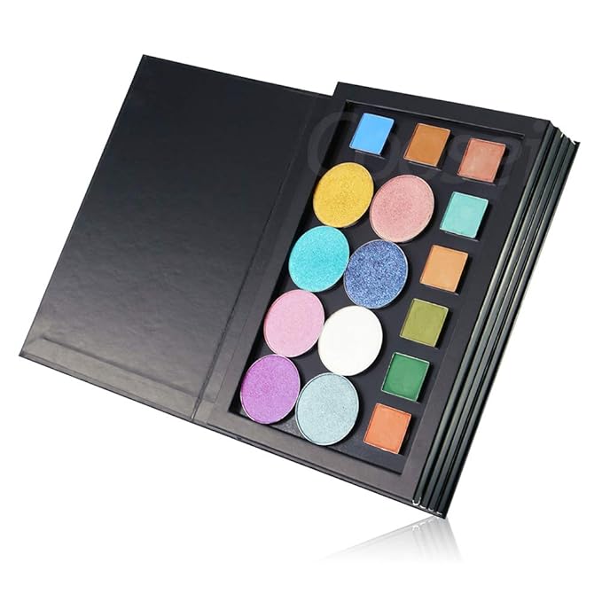 3-Layer Book Shaped Magnetic Eyeshadow Palette Large Empty Makeup Storage Box-Velvo Beauty