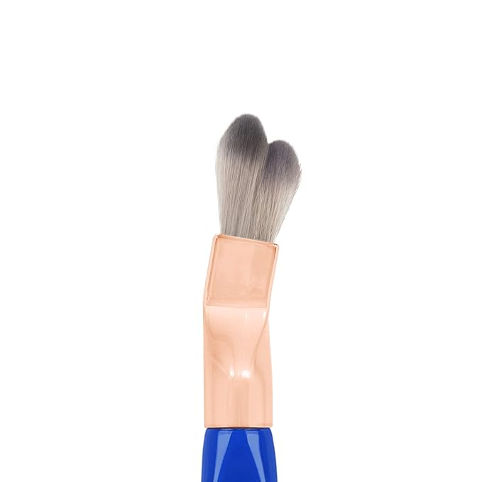 Bdellium Tools Professional Makeup Brush - Golden Triangle 971 Large Slanted Double Dome Blender - With All Vegan and Soft Synthetic Fibers, For Foundation Application & Blending (Blue, 1pc)-Velvo Beauty