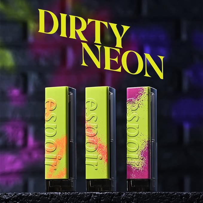 ESPOIR Dirty Neon vegan shine lipstick #Lip Care Balm(4.5g) | Wearable Shine Neon with Bright Acid Color Lip Stick | a Moist and Soft, Long Lasting Lipstick | Korean Makeup-Velvo Beauty