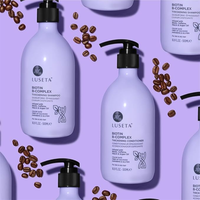 Luseta B-Complex Shampoo & Conditioner Set for Hair Strengthening, Routine shampoo and Conditioner for Women, Biotin Shampoo for Thinning Hair for Women and Men All Types 2 x 16.9oz-Velvo Beauty