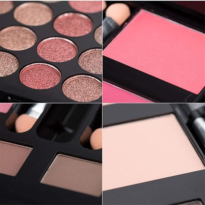 194 Colors Eyeshadow Makeup Palette, Makeup Palette Set with Eyeshadow Blusher Eyebrow Powder Mirror Applicators, All in One Makeup Eye Shadows Cosmetics Gift Kit-Velvo Beauty