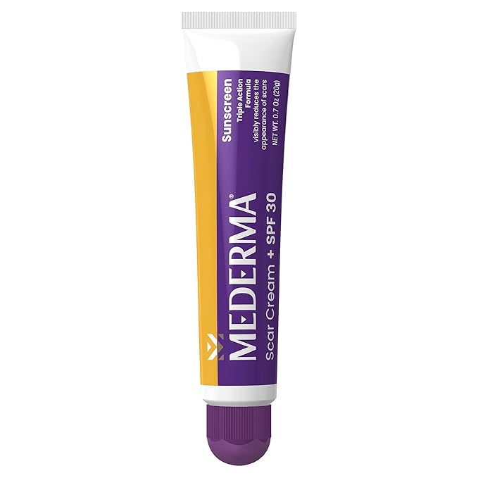 Mederma Scar Cream Plus SPF 30 - Advanced Scar Treatment, Protects from Sun Damage, Reduces Appearance of Scars from Acne, Burns, Surgery & Injury, 0.7 oz-Velvo Beauty