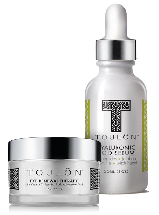 Hyaluronic Acid Anti Aging Skin Care Kits; Women Beauty Set: Hyaluronic Acid Serum and Eye Cream for Dark Circles & Puffiness; Perfect Present for Women and Men: Natural Skin Care Kit-Velvo Beauty