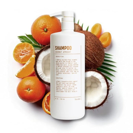 Blu Atlas Men's Natural Shampoo – Organic, Sulfate-Free, Paraben-Free – Deep Cleansing & Hydrating – Coconut Apricot Scent – Made in America – 32 oz-Velvo Beauty