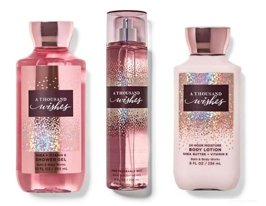 Bath & Body Works Body Care - A Thousand Wishes - Daily Trio Set - Gel Lotion & Mist-Velvo Beauty