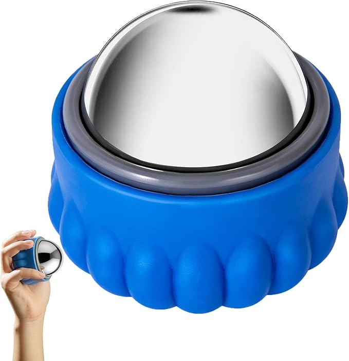 iECO Massage Ice Roller Ball - Stainless Steel Cold & Heat Therapy Massage Tool for Deep Tissue, Sore Muscle, Trigger Point, Muscle Knots Full Body Relax-Velvo Beauty