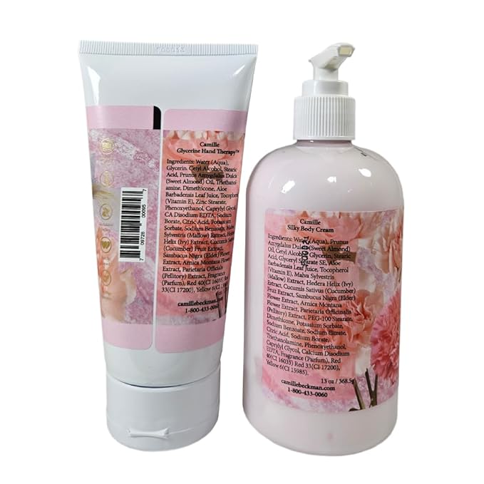 Camille Beckman Hand and Body Duet Set, Silky Body and Glycerine Hand Cream, Camille-Velvo Beauty
