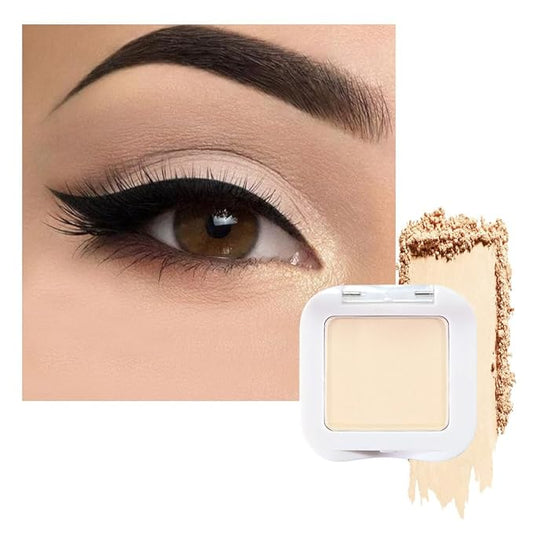 evpct Matte Nude Beige Mini Single Eyeshadow Palette, French Anilla Nude Natural Cream Matte Eye Shadow Palette Makeup Singles for Older Women Eyes, High Pigment Long Lasting Monochrome Eyeshadow-Velvo Beauty