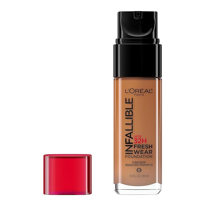 L'Oreal Paris Makeup Infallible Up to 32 Hour Fresh Wear Lightweight Foundation, 511 Maple, 1 Fl Oz, Packaging May Vary-Velvo Beauty