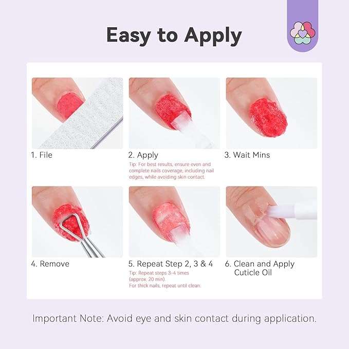 SAVILAND Pro Dip Powder Remover Kit - Gentle & Easy Dip Nail Removal Nail File & Scraper for Home Use, No Need Soaking & Wrapping (0.5 Fl Oz)-Velvo Beauty