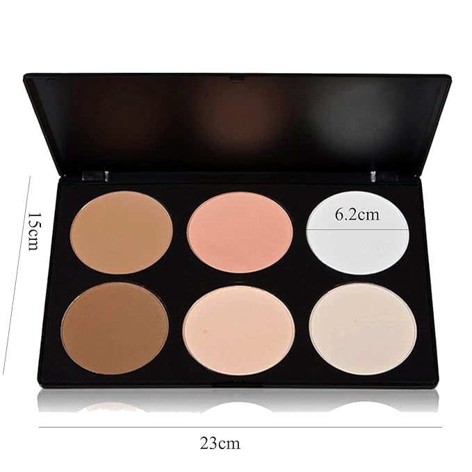 Contour Face Powder Kit Base Foundation Corrector Palette Sleek Pigment Pro Pressed Powder Cosmetics Highlighting Contouring Bronzing Professional Beauty Make up Bronzer Pallet Brown-Velvo Beauty